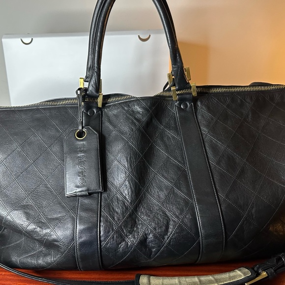 Chanel Vintage Diamond Stitch Boston Bag Quilted Lambskin travel bag - Picture 4 of 16